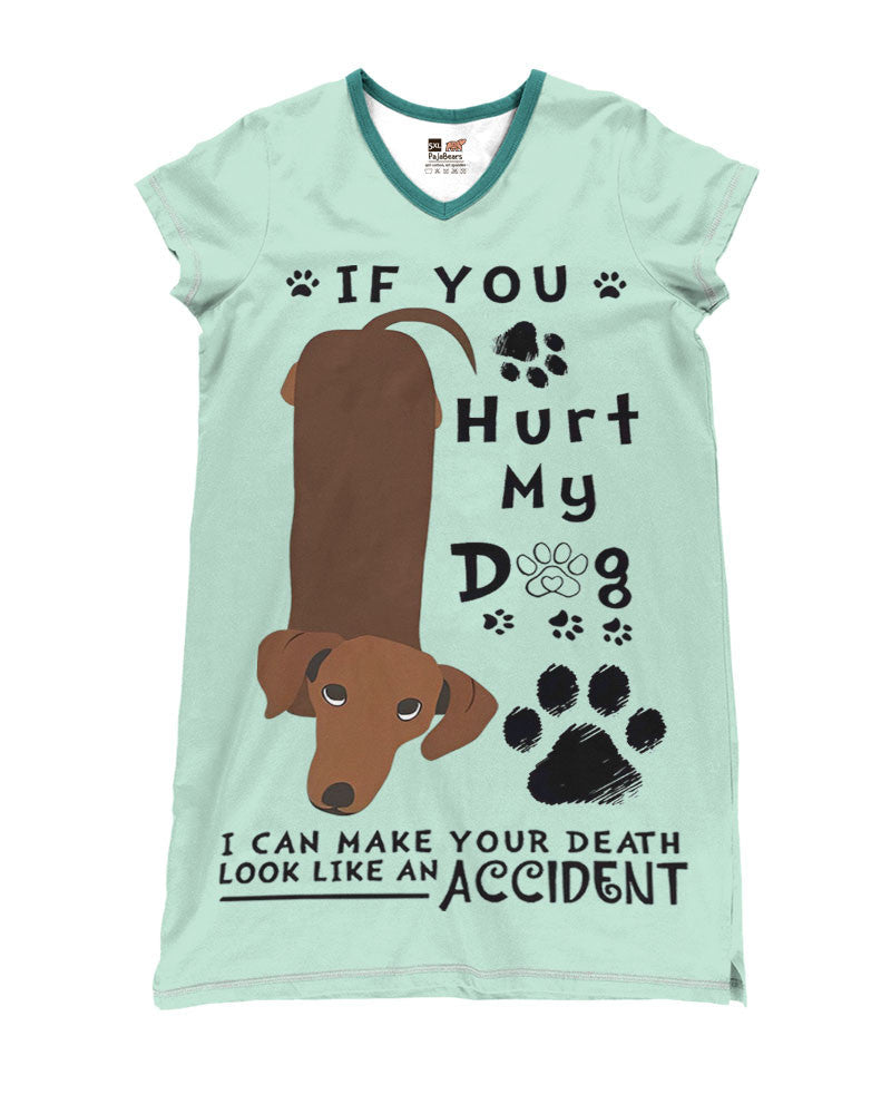 Dachshund Pajabears® V-Neck Nightshirts Cool Tl10