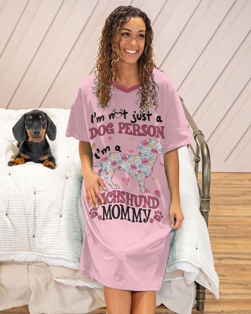 Dog Pajabears® V-Neck Nightshirts Dachshund Mommy Tl10