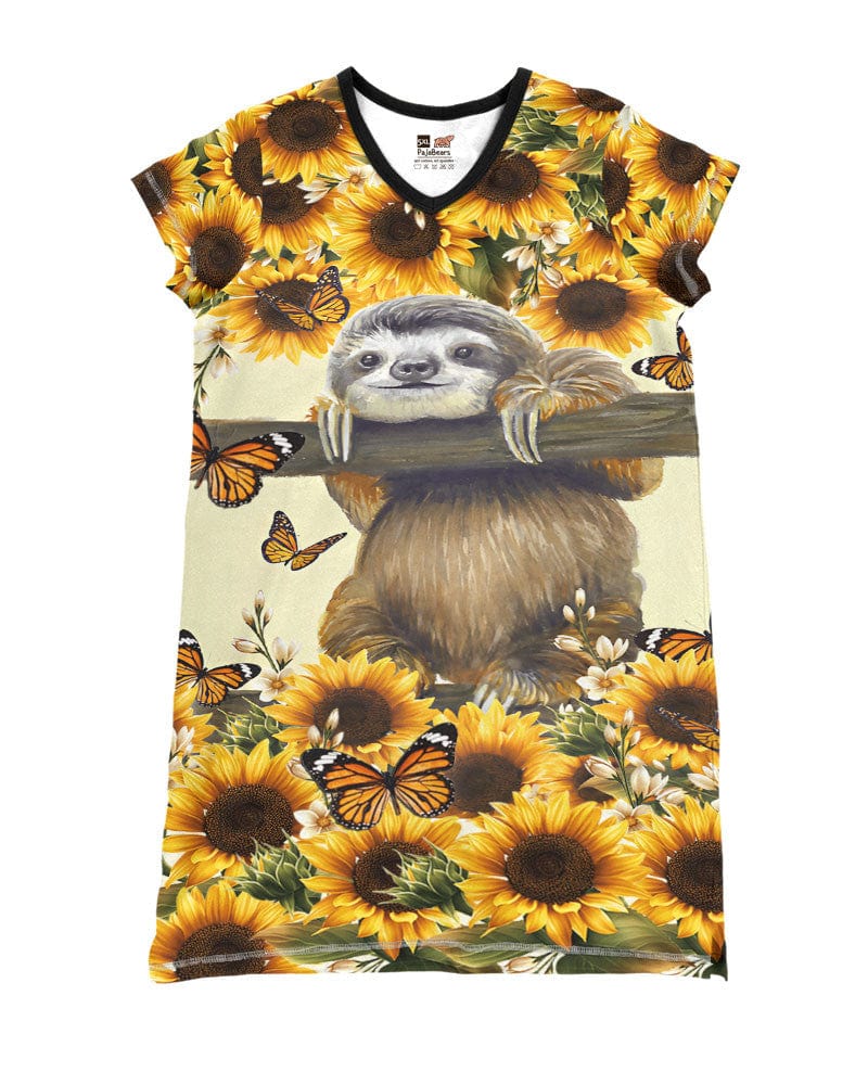 Sloth Pajabears® V-Neck Nightshirts Sunshine Tl10