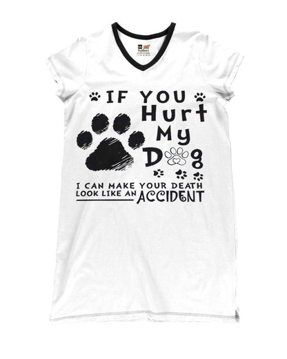 Dog Pajabears® V-Neck Nightshirts If You Hurt My Tl10