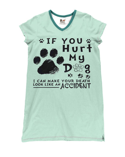 Dog Pajabears® V-Neck Nightshirts If You Hurt My Tl10