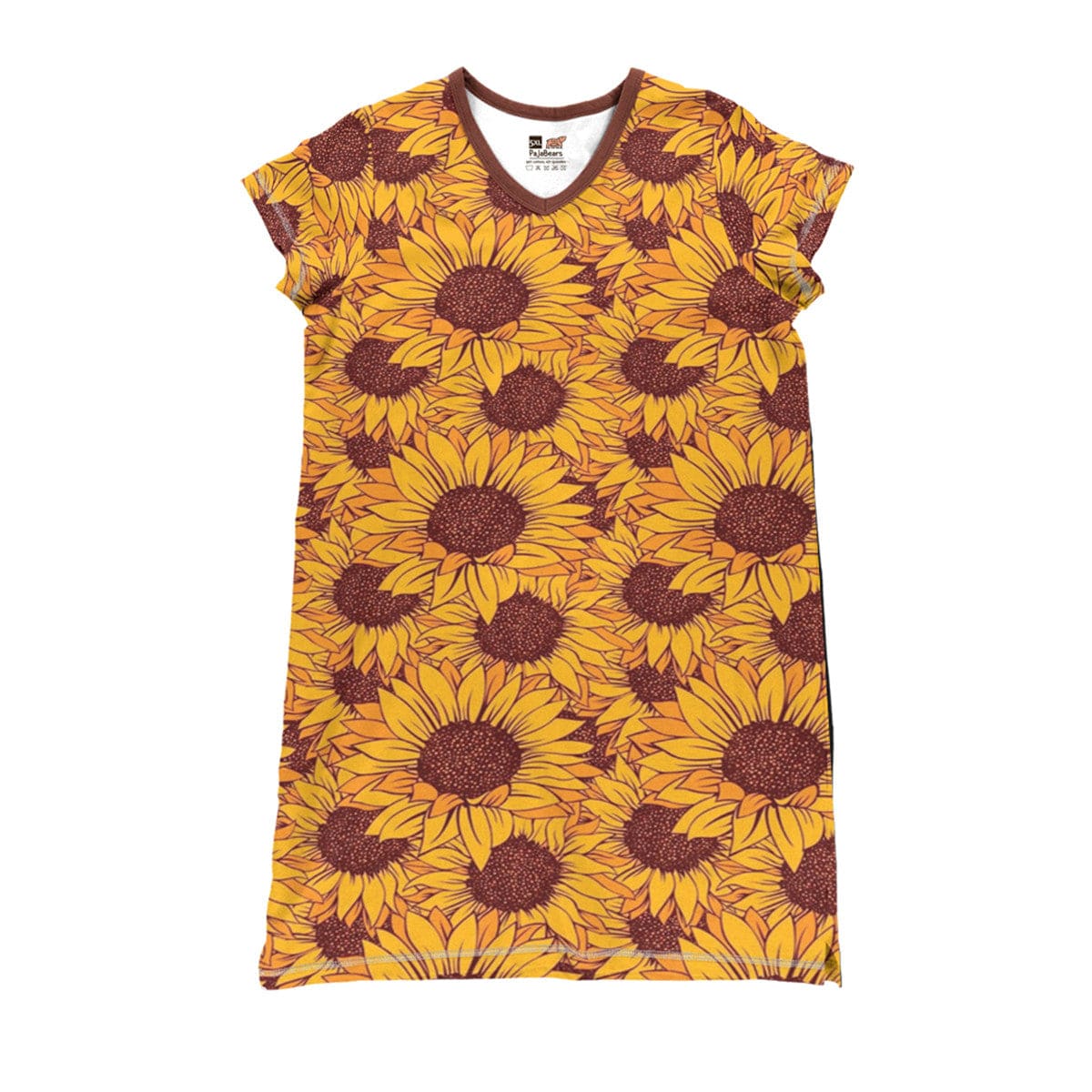 Sunflower Pajabears® V-Neck Nightshirts In Full Bloom Tn22