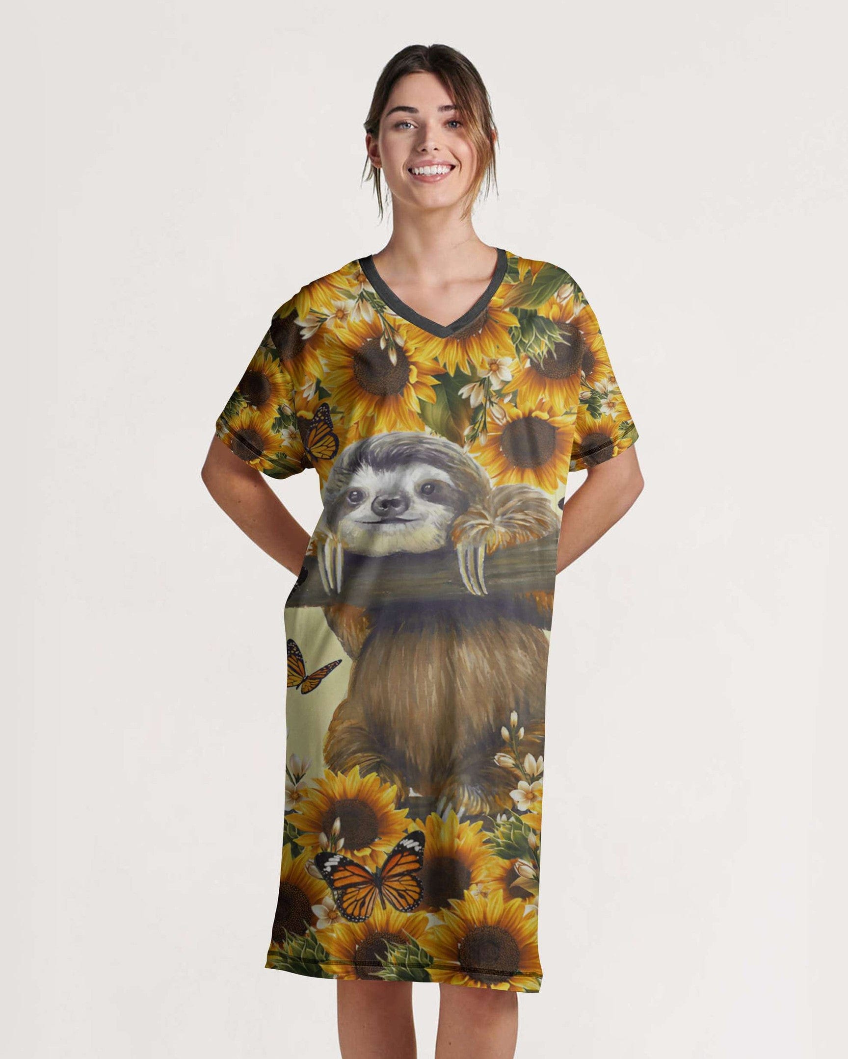 Test Sloth Pajabears® V-Neck Nightshirts