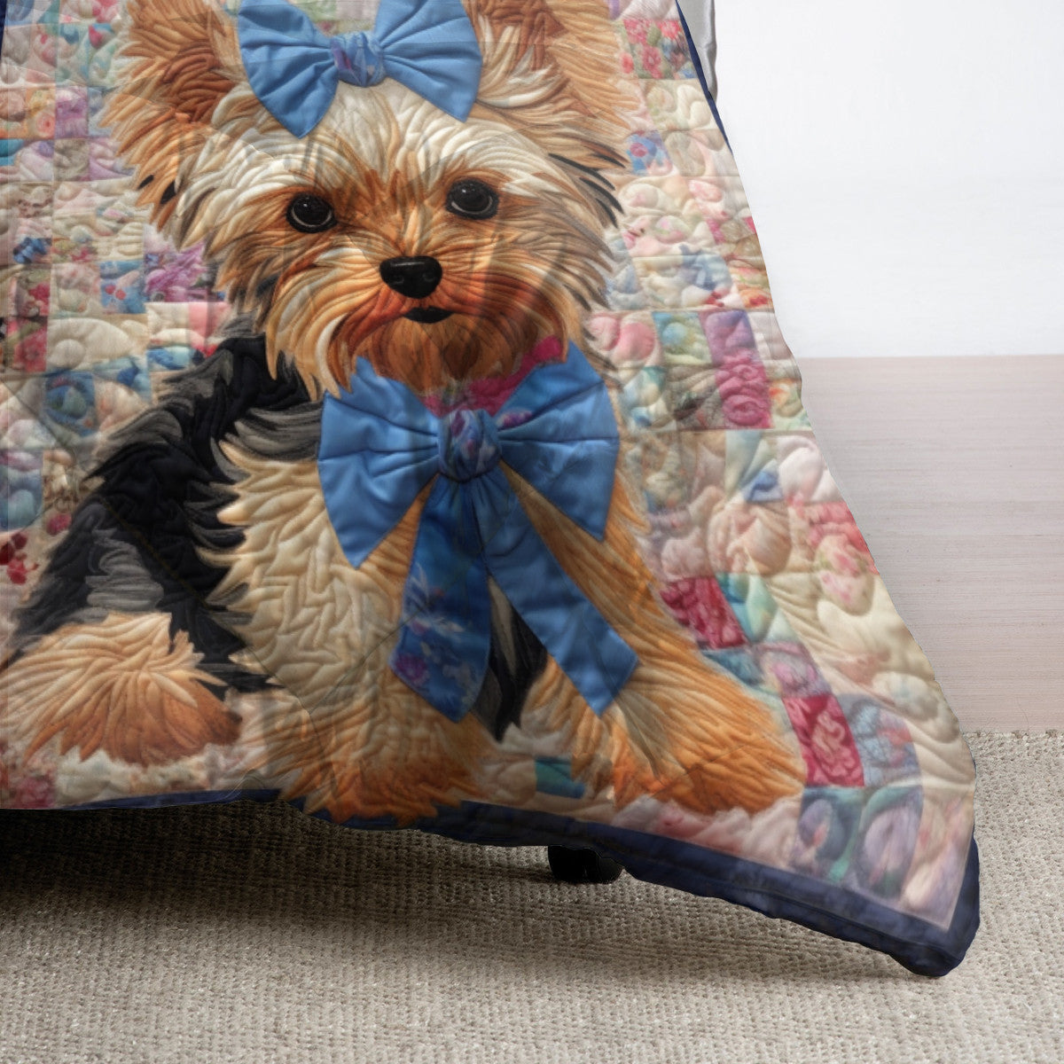 Cute Baby Yorkie - All Season Faux Quilt Kl9