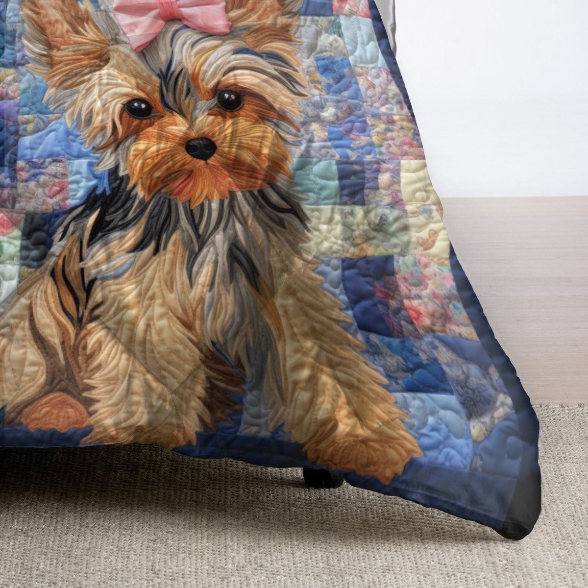 Cute Baby Yorkie - All Season Faux Quilt Kl9