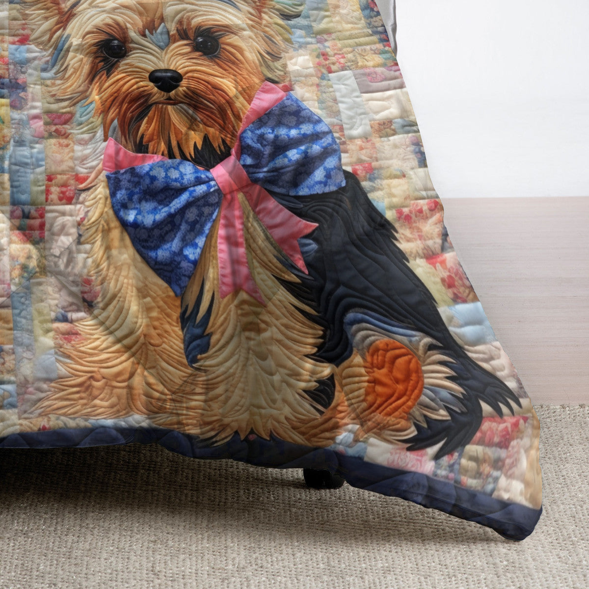 Cute Baby Yorkie - All Season Faux Quilt Kl9