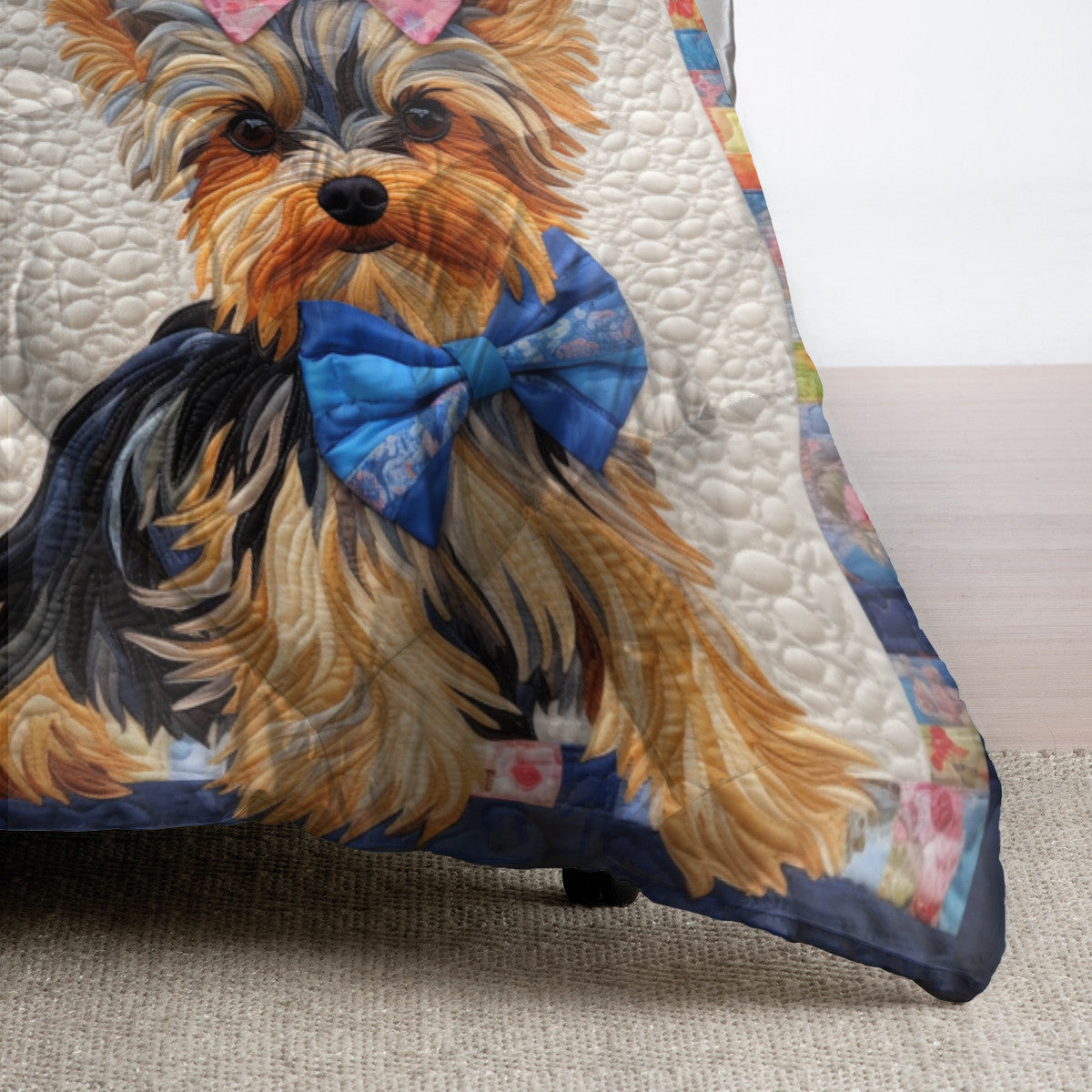 Cute Baby Yorkie - All Season Faux Quilt Kl9