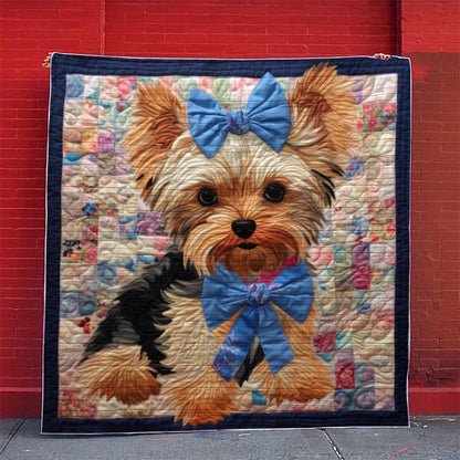 Cute Baby Yorkie - All Season Faux Quilt Kl9