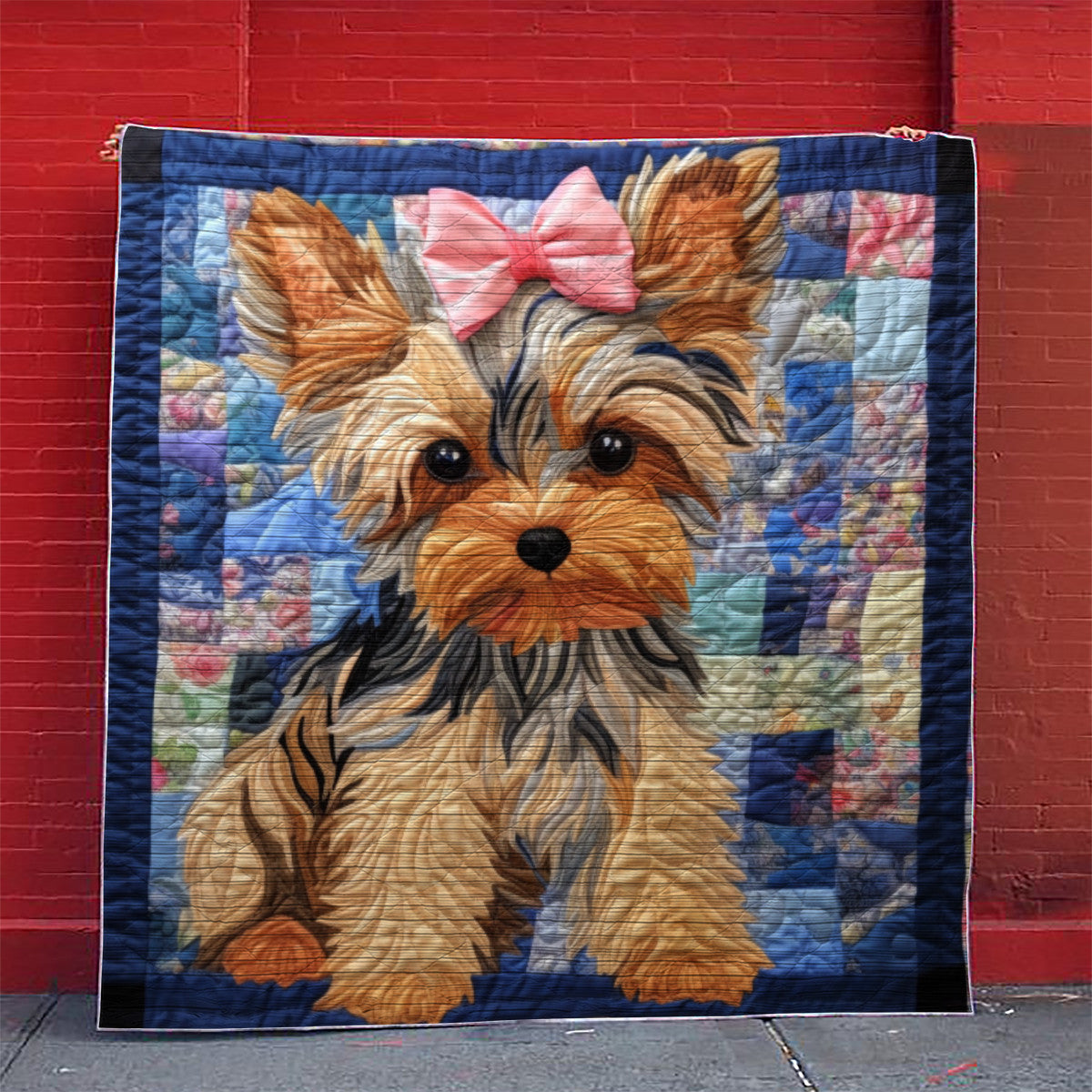 Cute Baby Yorkie - All Season Faux Quilt Kl9