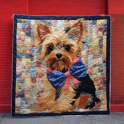 Cute Baby Yorkie - All Season Faux Quilt Kl9