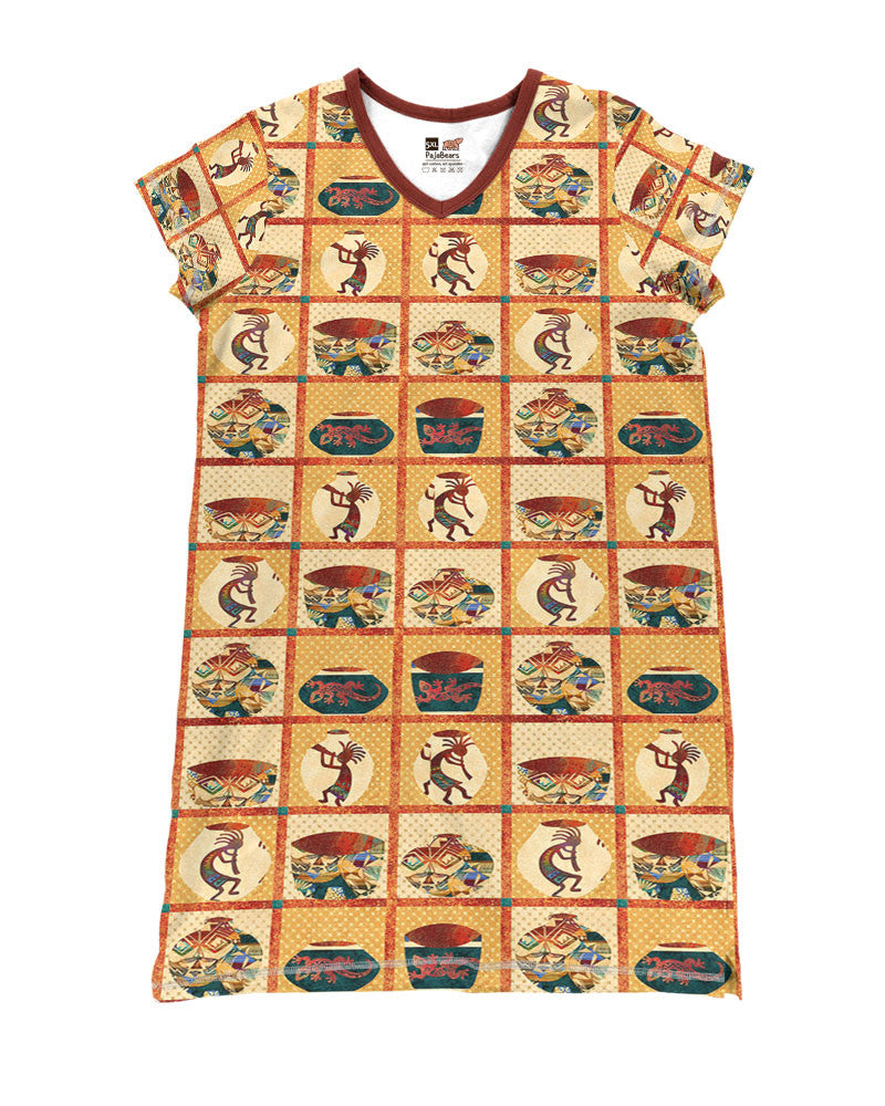 Native American Pajabears® V-Neck Nightshirts Love Tl10