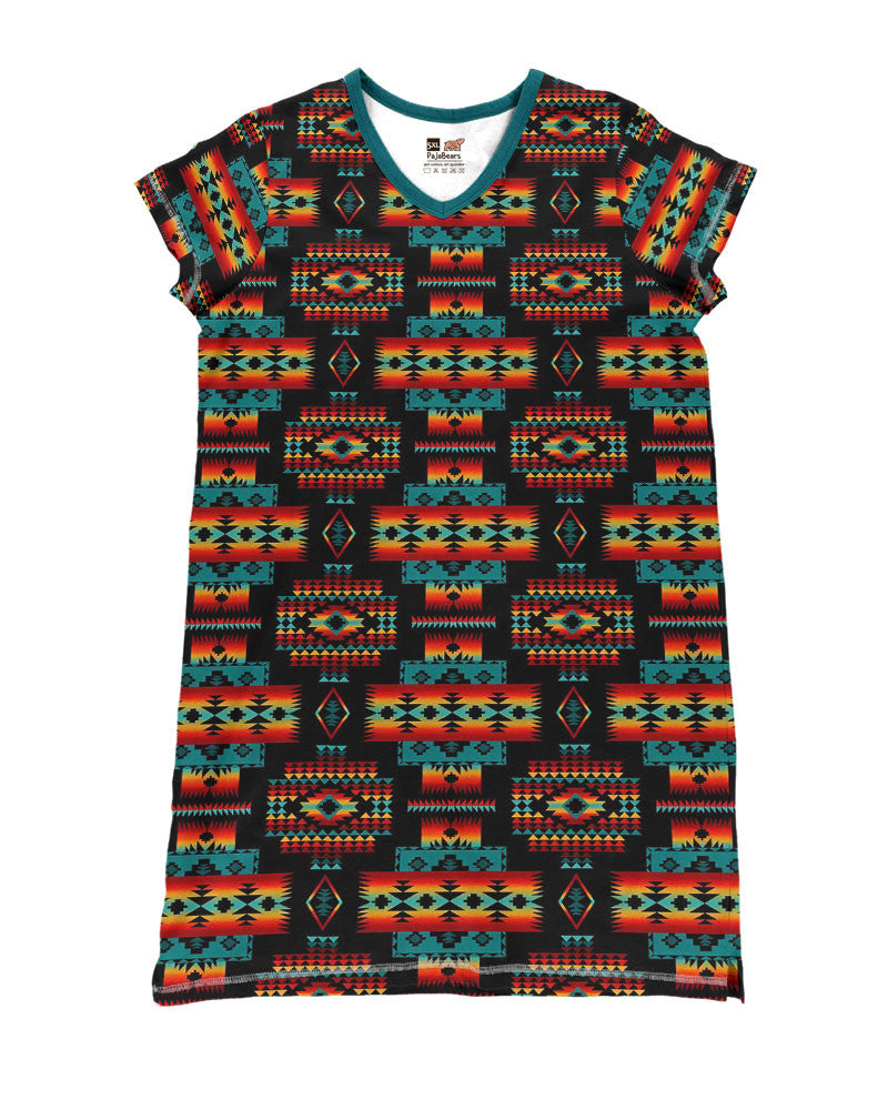 Native American Pajabears® V-Neck Nightshirts Beautiful Tl10