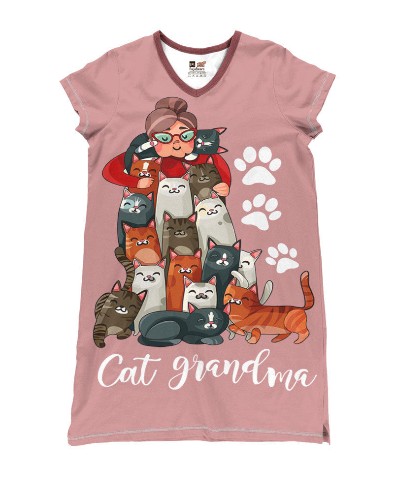 Cat Pajabears® V-Neck Nightshirts Grandma Tl10