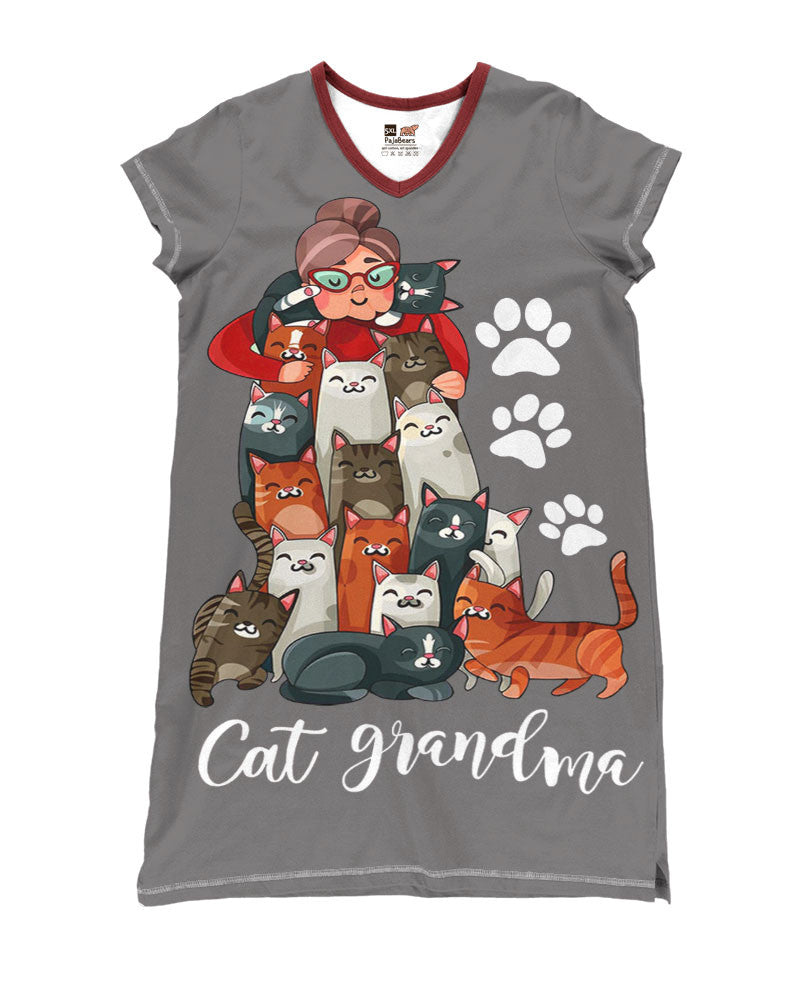 Cat Pajabears® V-Neck Nightshirts Grandma Tl10