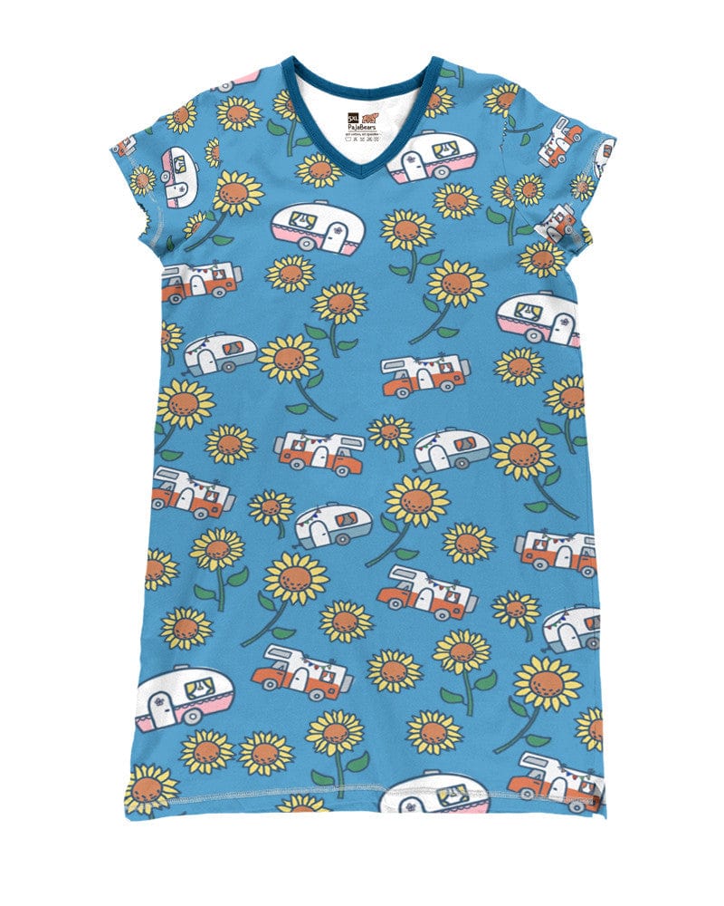 Camper Sunflower Pajabears® V-Neck Hm8 Nightshirts