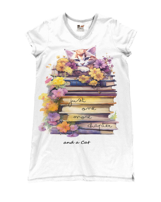 Just One More Chapter Pajabears® V-Neck And A Cat Hm8 Nightshirts