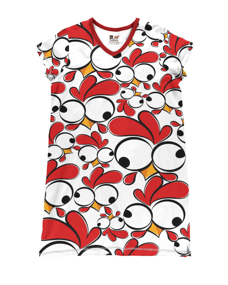 Chicken Pajabears® V-Neck Nightshirts Funny Tl10