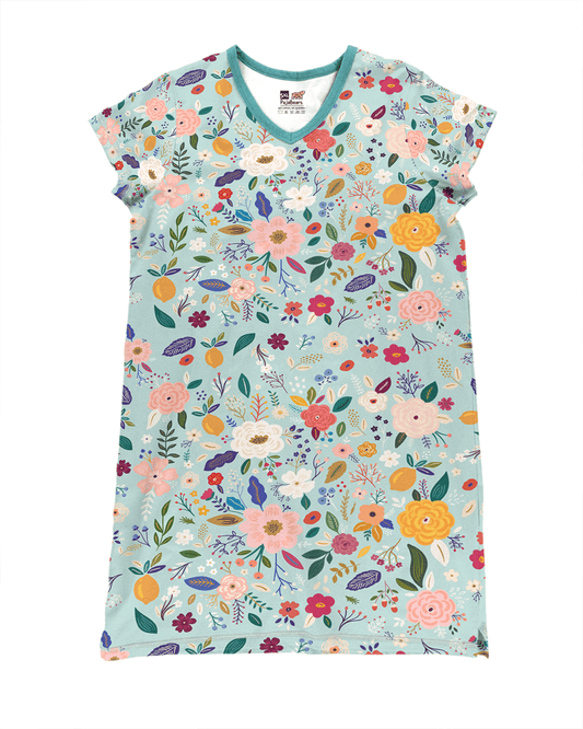 Flowers Pajabears® V-Neck Nightshirts Picturesque Tl10