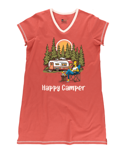 Camping Pajabears® V-Neck Nightshirts Happy Camper Hm8 S / Red