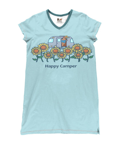 Camper & Sunflower Pajabears® V-Neck Nightshirts Happy Hm8