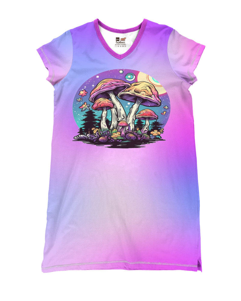 Hippie Pajabears® V-Neck Psychedelic Mushrooms Ho3