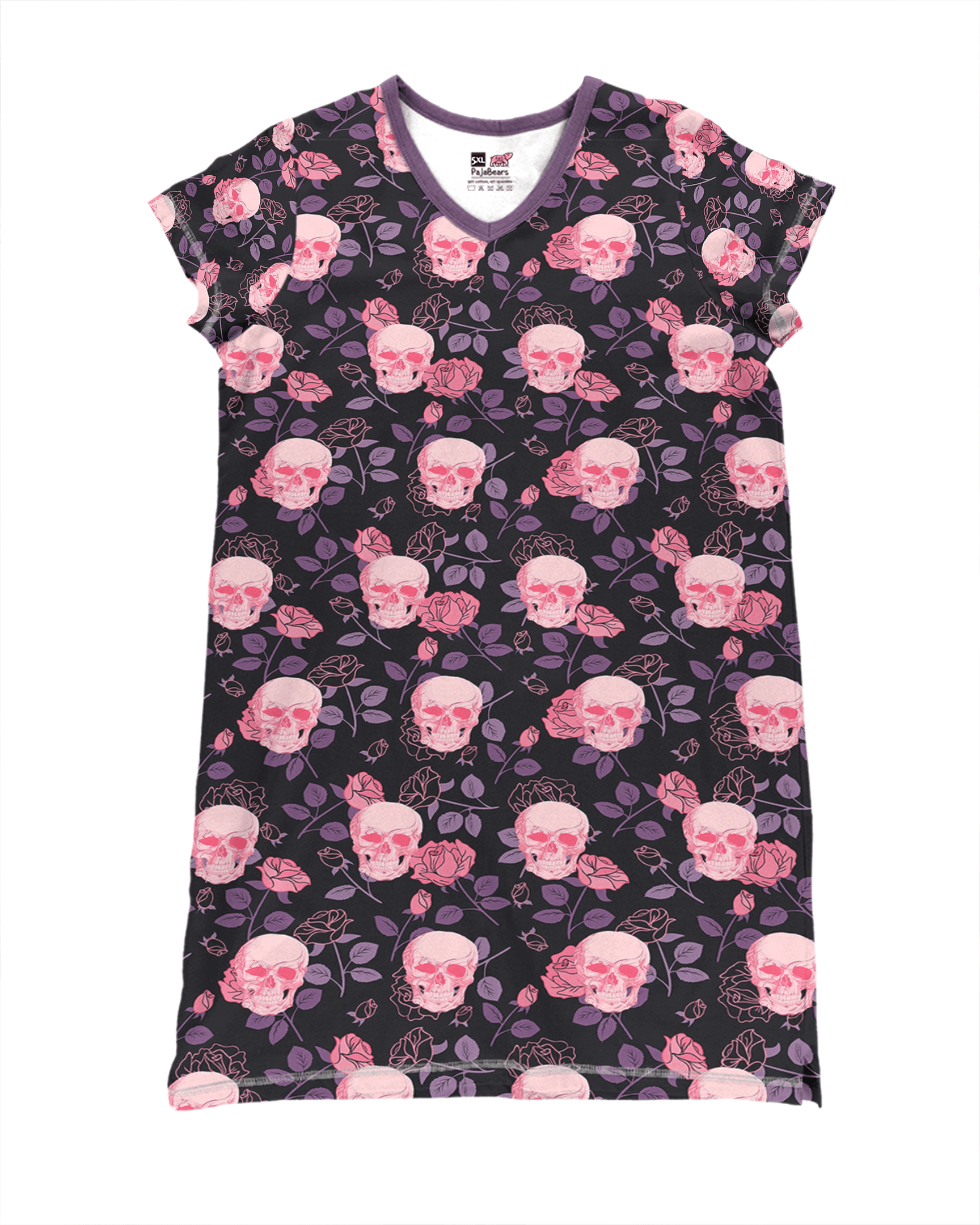 Skullflower Pajabears® V-Neck Nightshirts Pink Tl10