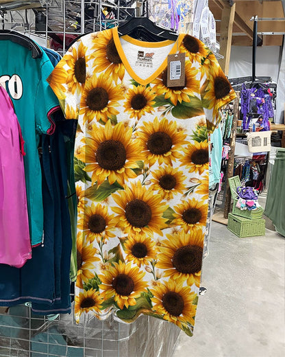 Sunflower Pajabears® V-Neck Nightshirts Press Tl10