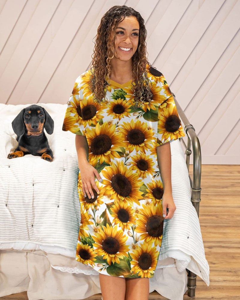 Sunflower Pajabears® V-Neck Nightshirts Press Tl10