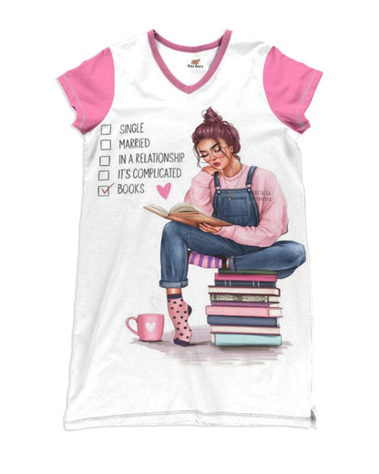 Reading Pajabears® V-Neck I Choose Books Hc2 Nightshirts