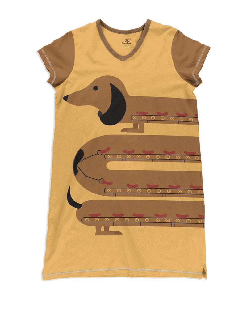 Dachshunds Pajabears® V-Neck A Huge Weiner Hc2 Nightshirts