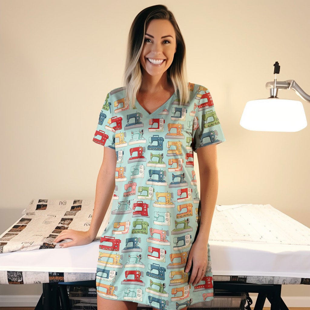 Sewing Pajabears® V-Neck Nightshirts Machine Of Love Hc2