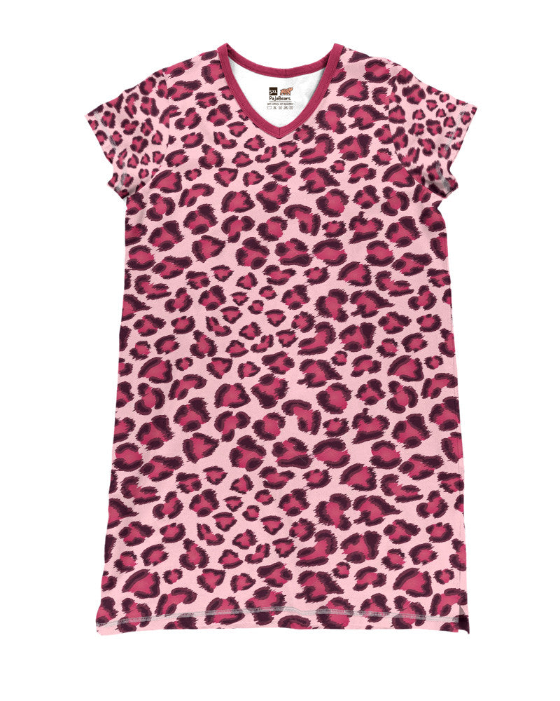 Pink Leopard Pajabears® V-Neck Nightshirts Hm8