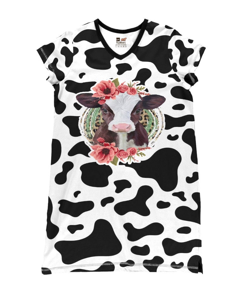 Cow Pajabears® V-Neck Baby Calf Ho3