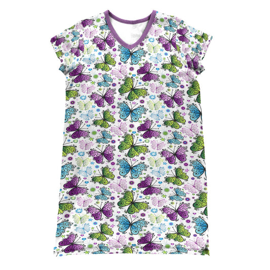 Graceful Butterfly Pajabears® V-Neck Nightshirts Tl10