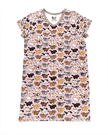 Cat Pajabears® V-Neck Nightshirts Independent Tl10