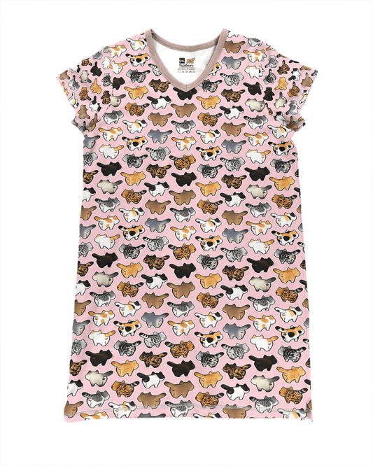 Cat Pajabears® V-Neck Nightshirts Independent Tl10