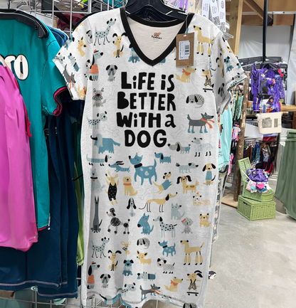 Dog Pajabears® V-Neck Nightshirts Life Is Better With A Qd5