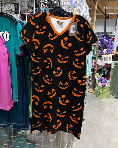 Halloween Pajabears® V-Neck Nightshirts Cute Pumpkin Tl10