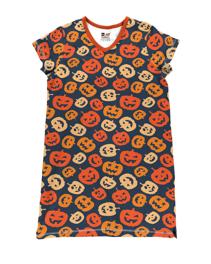 Halloween Pajabears® V-Neck Nightshirts Amazing Pumpkin Tl10