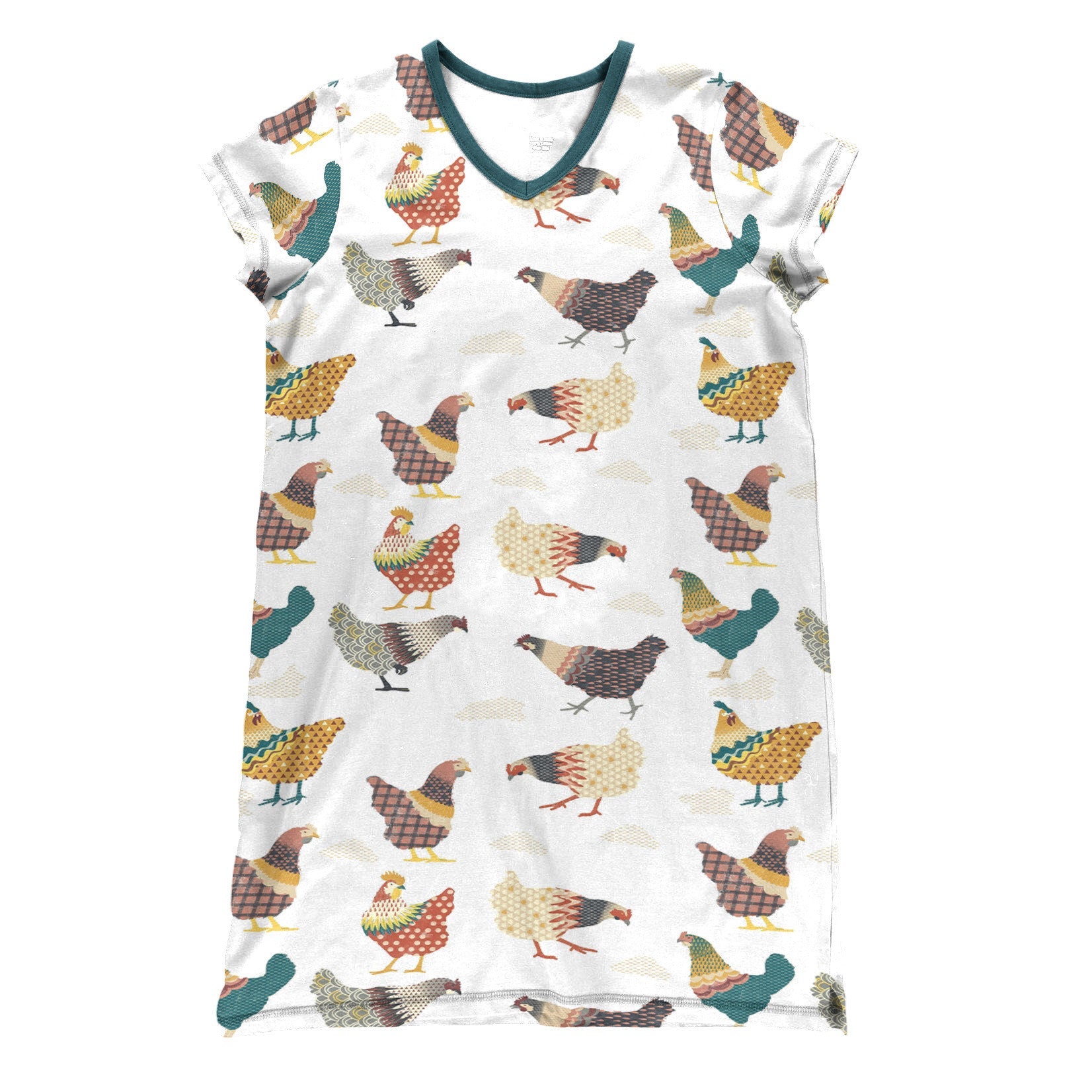 Chicken Pajabears® V-Neck Nightshirts Graceful Tl10