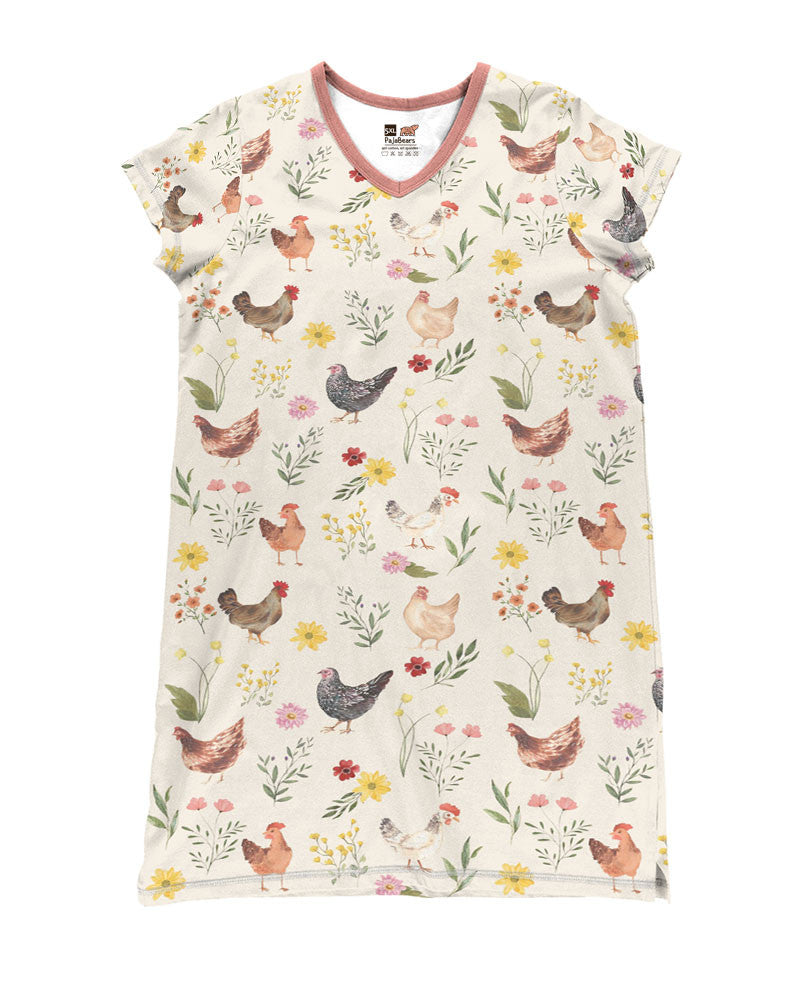 Chicken Pajabears® V-Neck Nightshirts Charming Tl10