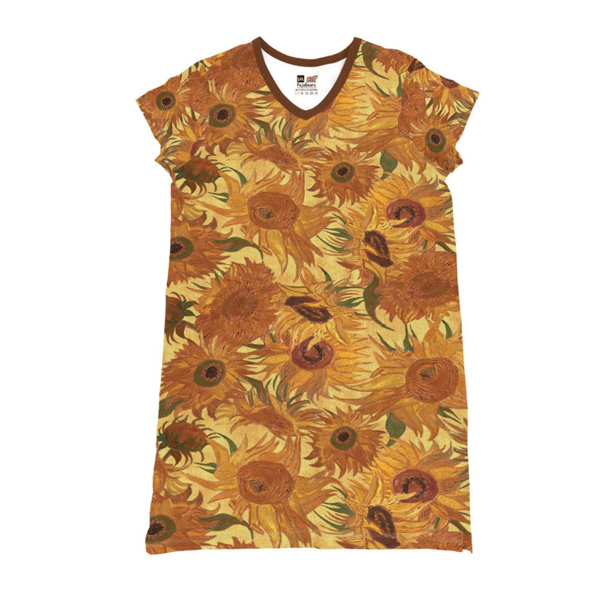 Sunflower Pajabears® V-Neck Nightshirts Painting Tn22