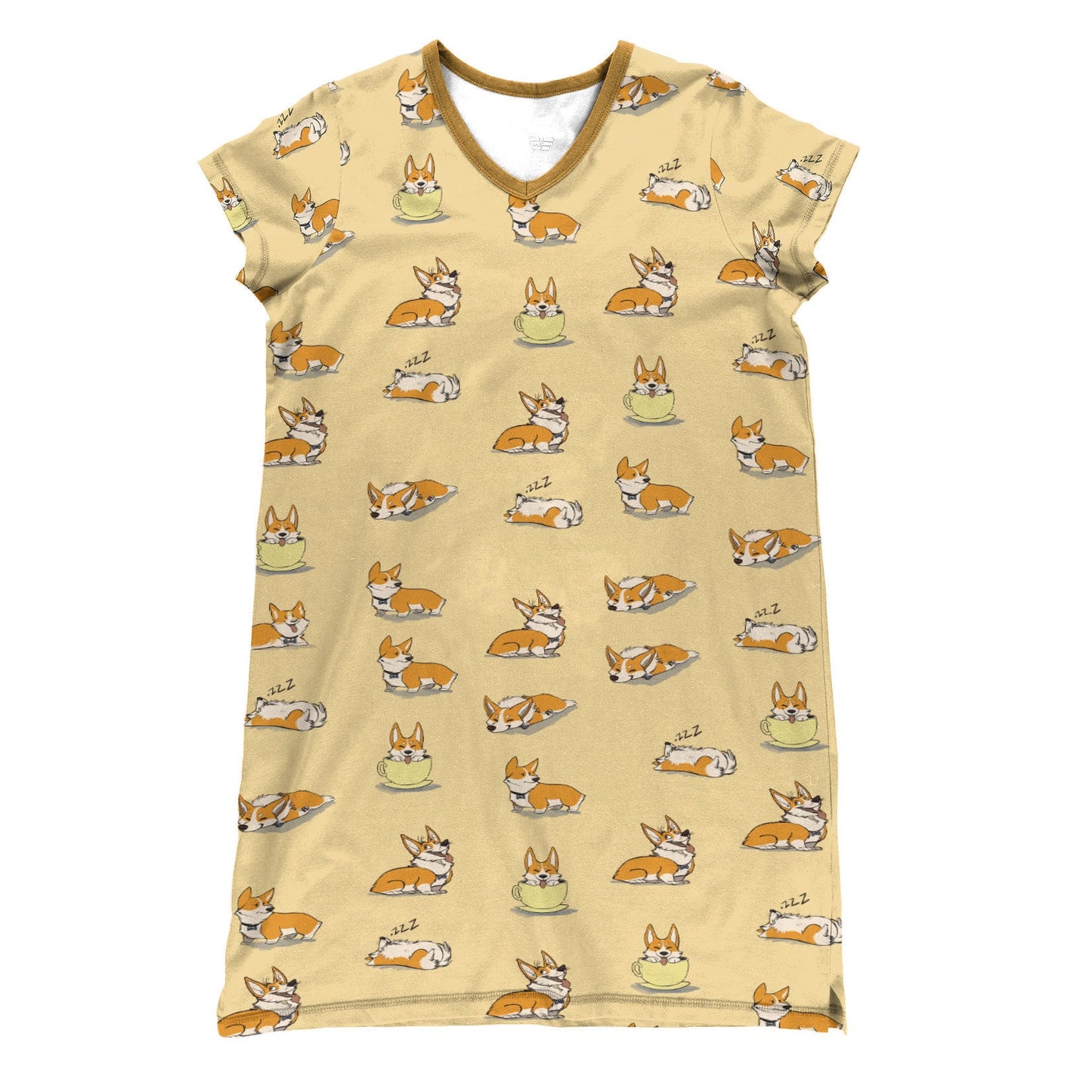 Corgi Pajabears® V-Neck Nightshirts Precious Tl10