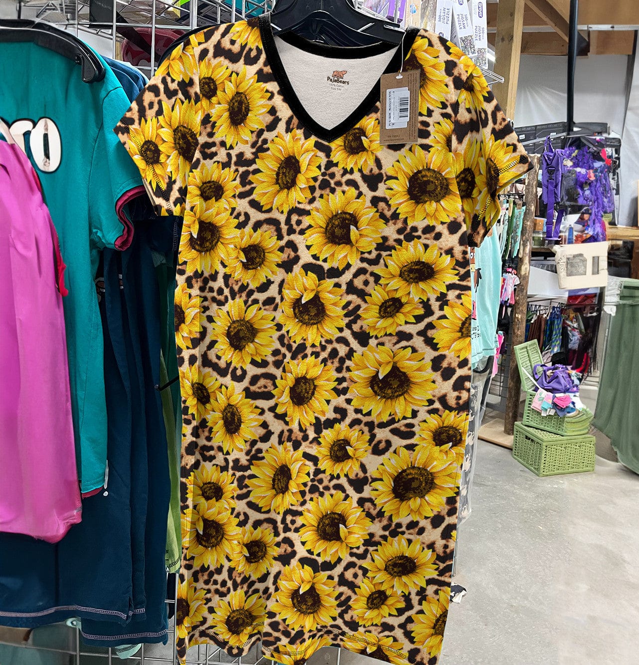 Sunflower Pajabears® V-Neck Nightshirts Leopard Tl10