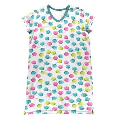 Knitting Pajabears® V-Neck Nightshirts Colorful Ball Tl10