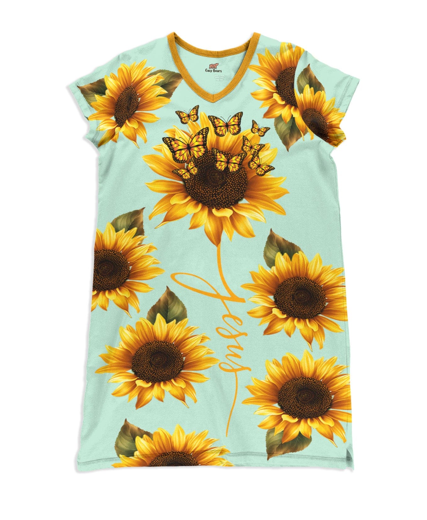 Sunflower Pajabears® V-Neck Nightshirts Faith Tl10