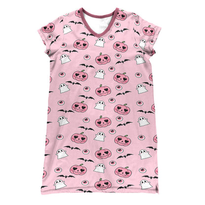 Halloween Pajabears® V-Neck Nightshirts Pink Tl10