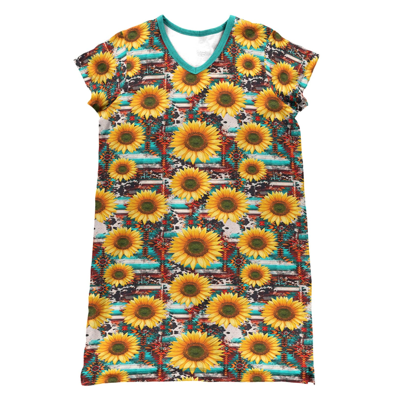 Sunflower Pajabears® V-Neck Nightshirts Quilt Fabric Tl10