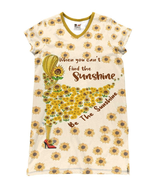 Sunflower Pajabears® V-Neck Nightshirt Wonman Mn8 Nightshirts