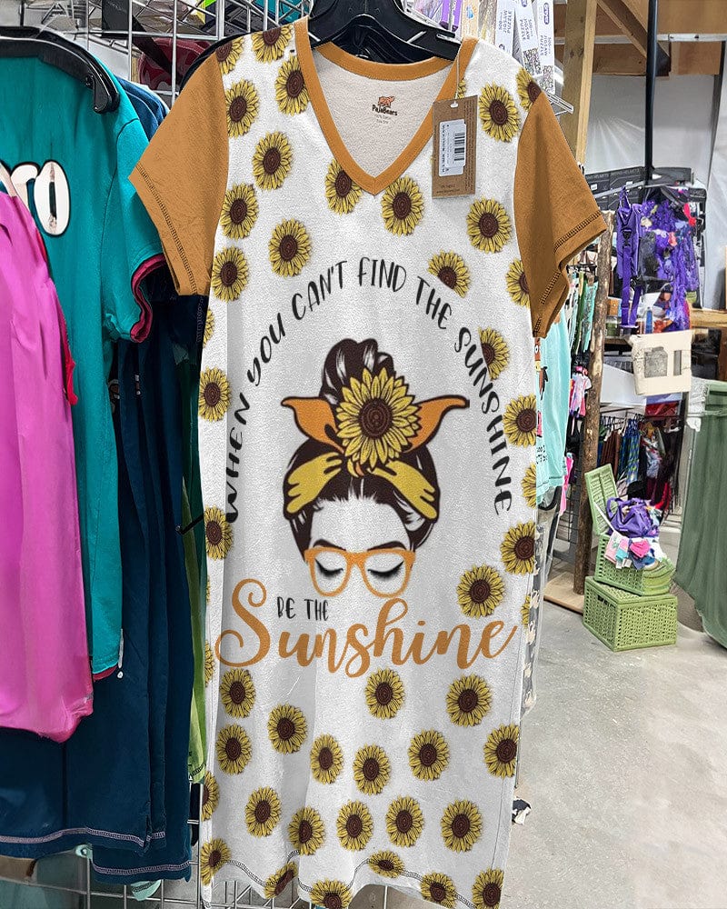 Sunflower Pajabears® V-Neck Nightshirt Sunshine Wonman Mn8 Nightshirts